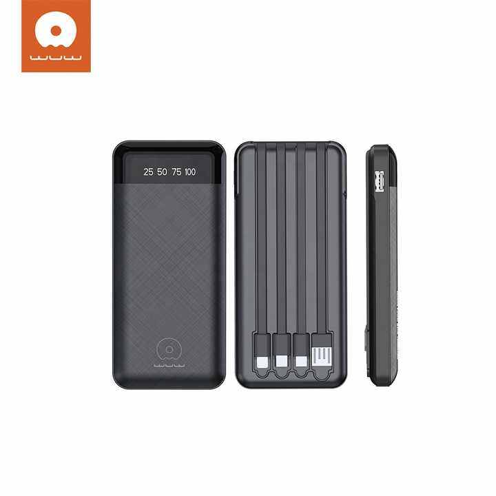 Power Bank WUW-Y130 10000mAh Black with 4 Output Cables