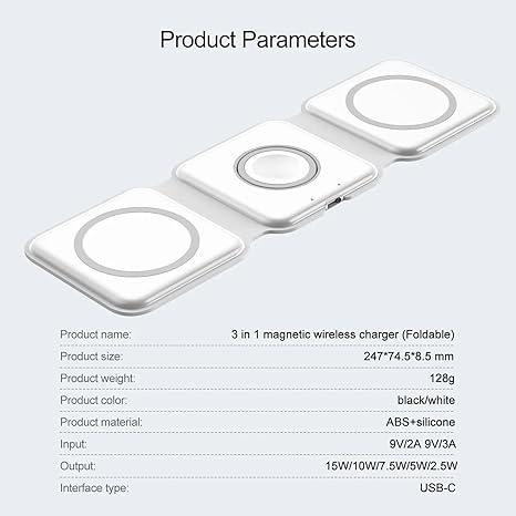 Smartify Magnetic Wireless Folding Charger 15W